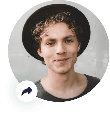 A creator sharing brand content to their story